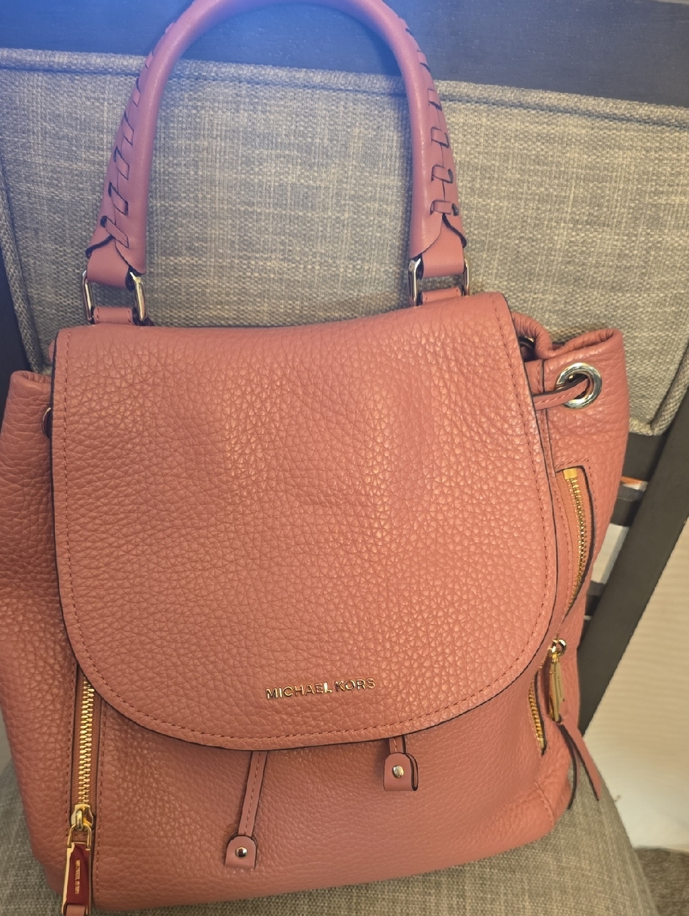 Michael Kors Rose Pink Pebbled Leather Shoulder Bag
